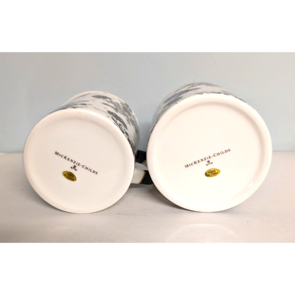 MacKenzie Childs Butterfly Toile Ceramic Creamer & Sugar Set - Picture 5 of 5